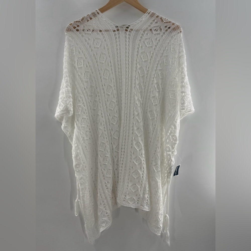 NWT House Of Harlow 1960 Loose Knit White Crochet Festival Beach Swim Cover Up - Picture 8 of 11
